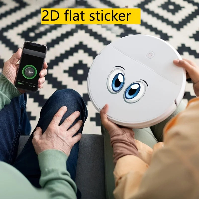 6-Pack Robot Eye Static Cling Vinyl Decals | Cars & Gadgets