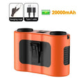 HOMEFISH Waist Clip Fan USB Rechargeable 20000mAh Wearable