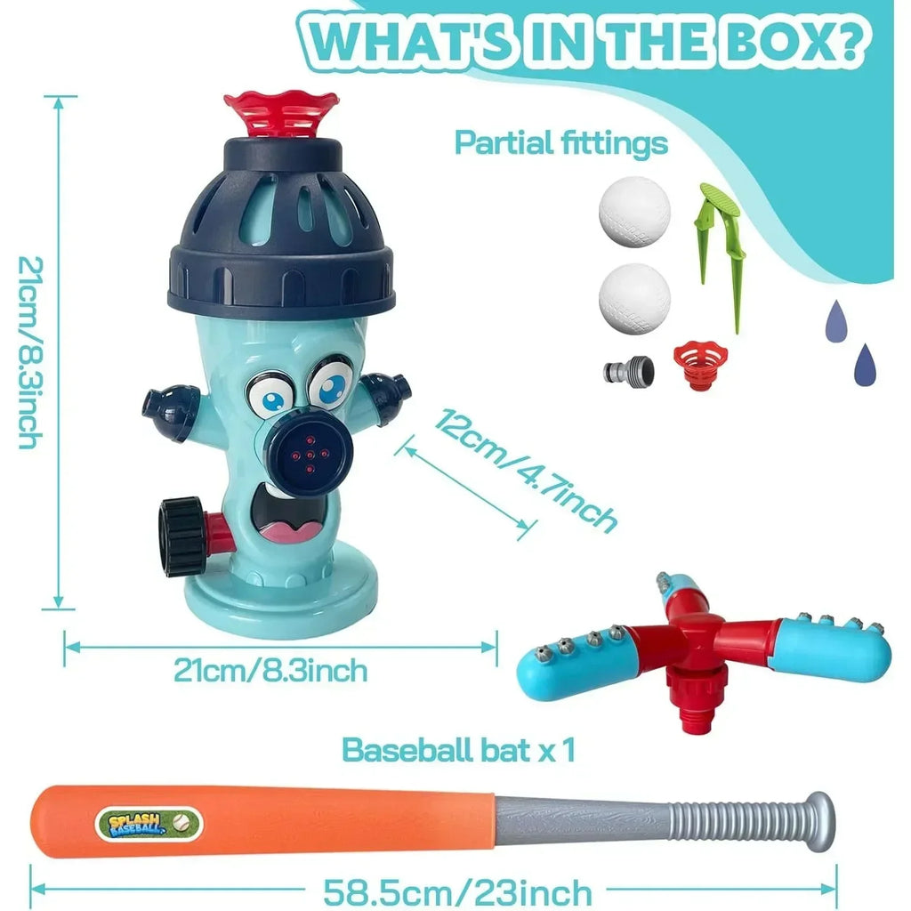 Kids Water Sprinkler Baseball Toy | Rotating Outdoor Spray
