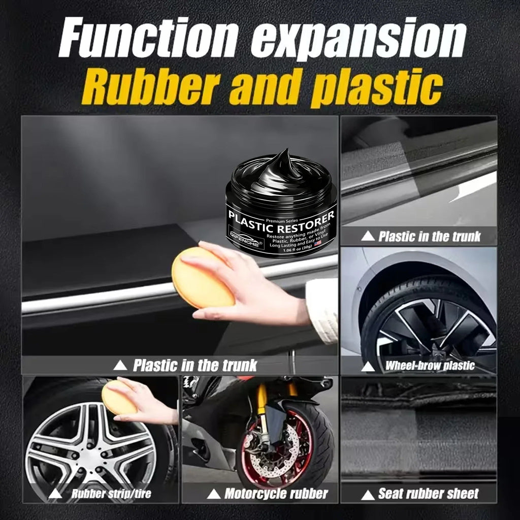 Car Plastic Trim Restorer – Black Vinyl, Rubber & Tire Shine