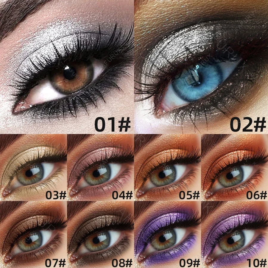 KAFURUX Metallic Glitter Eyeshadow Pencil – Waterproof Shimmer
