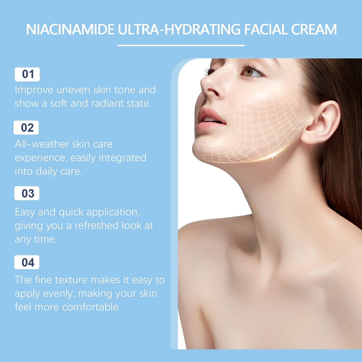 Jaysuing Nicotinamide Brightening Face Cream 50g | Firming Lotion