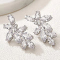 Huitan Marquise CZ Bridal Dangle Earrings | Wedding Jewelry