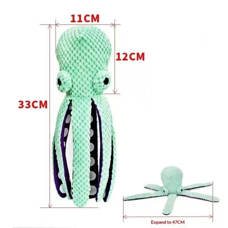 Pet Octopus Indestructible Dog Toy Aggressive Chewers Squeaky
