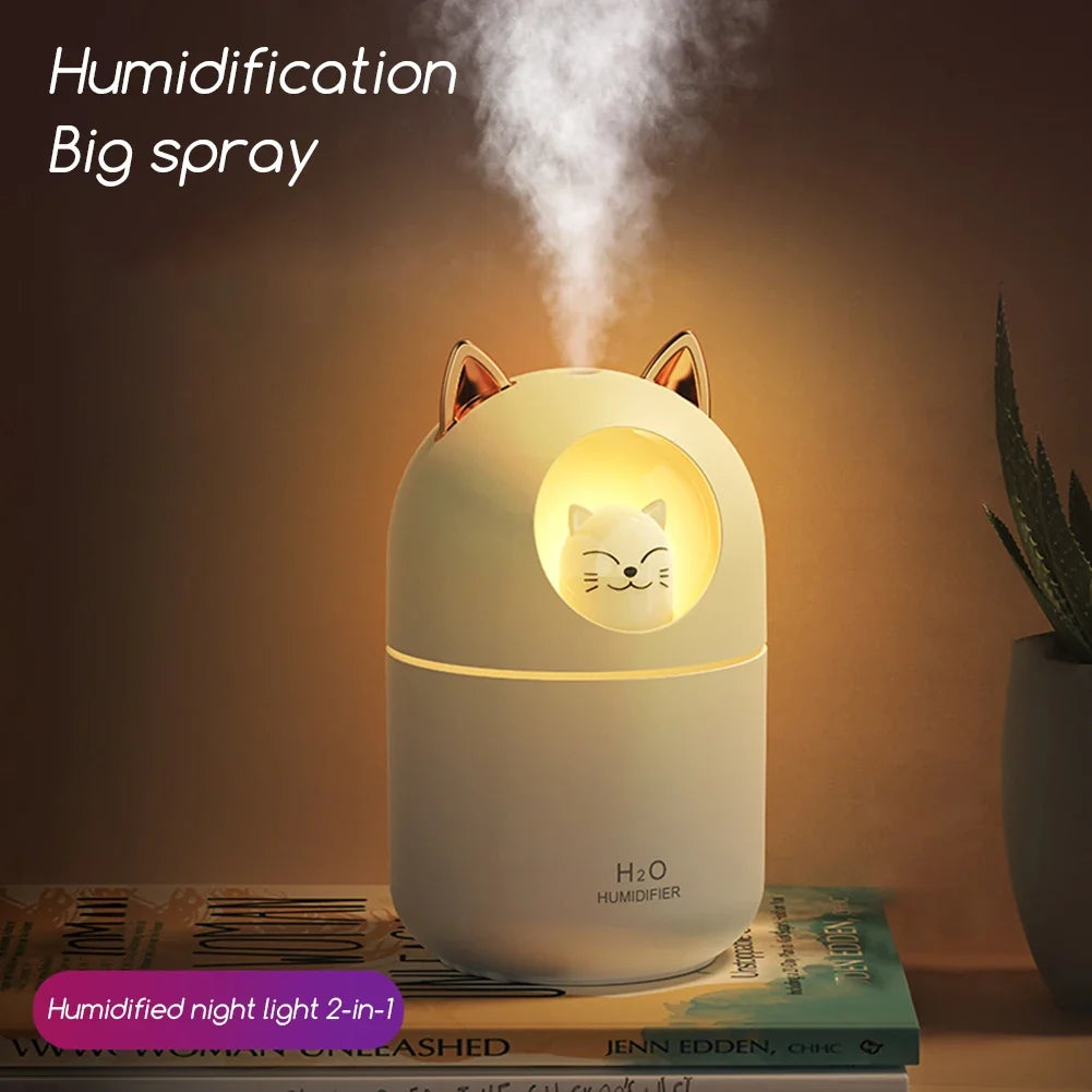 USB Mini Humidifier & Aroma Diffuser with LED Night Light