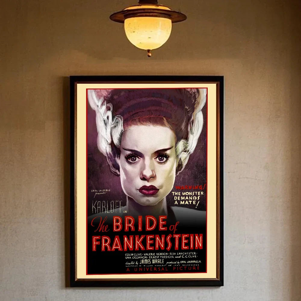 Vintage Universal Monsters Horror Movie Poster | Waterproof PVC