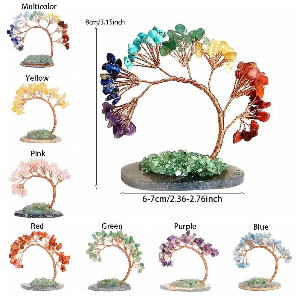 Natural Crystal Wishing Tree Ornament | Mini 8cm Decor