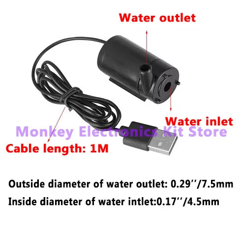USB Mini Brushless Water Pump – Aquarium, Fountain & Hydroponics