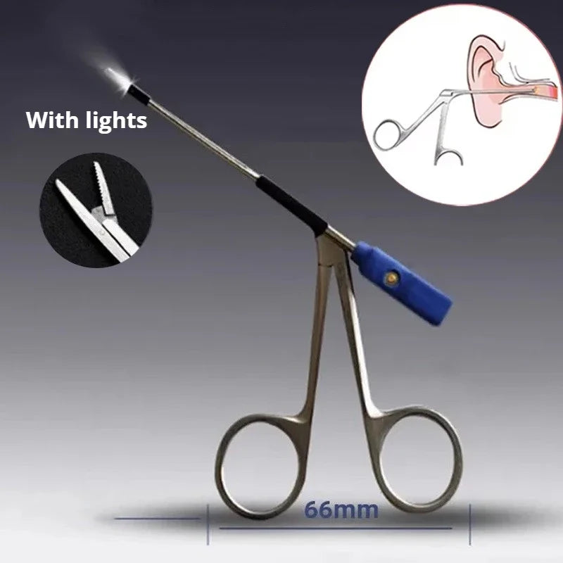 Lighted Ear Wax Remover Tongs – Micro Forceps Ear Cleaner