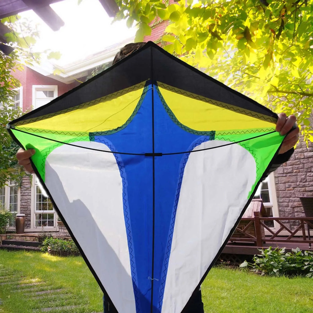 Diamond Kite with Long Tail – Easy-Fly Stunt Kite for Kids