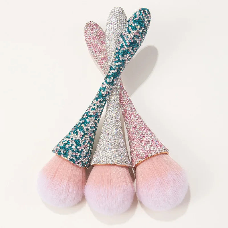 Glitter Handle Nail Art Brush – Dust Cleaning Manicure Tool