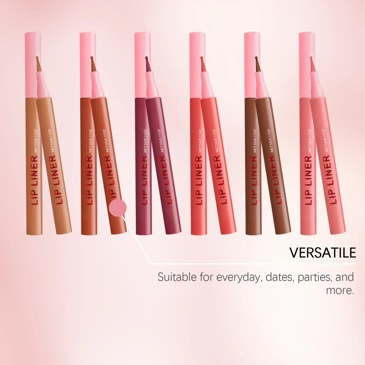 Waterproof Multi-Color Lip Liner Pencil – Moisturizing & Long-Lasting