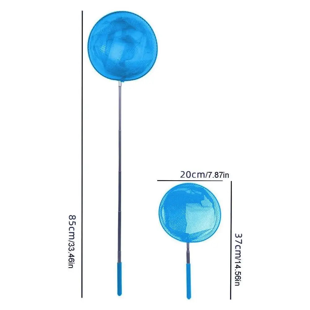 Kids Fishing Net Stainless Steel Telescopic Anti Slip Small Catcher