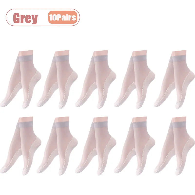 Women's Ultra-Thin Invisible No-Show Ankle Socks | 10-100 Pack
