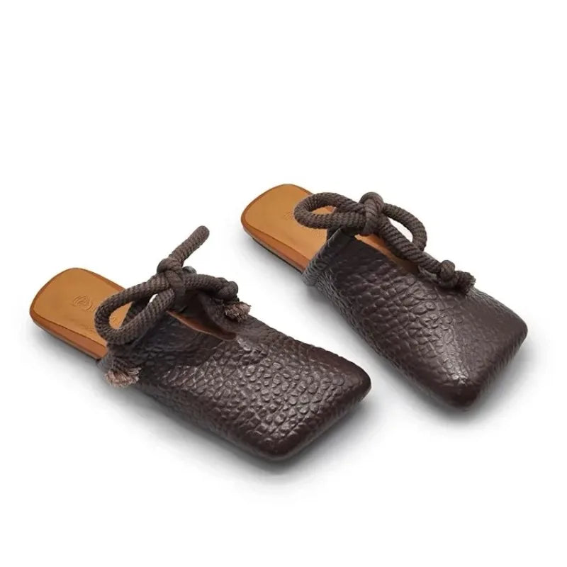 Women's Square Toe Block Heel Sandals – Summer Slip-On