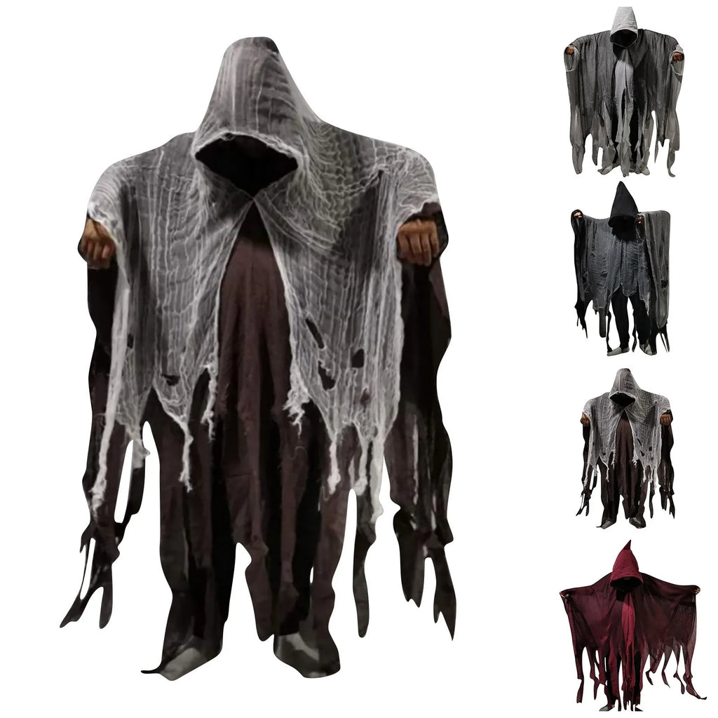 Halloween Gothic Hooded Cloak – Dementor Cosplay Cape Unisex
