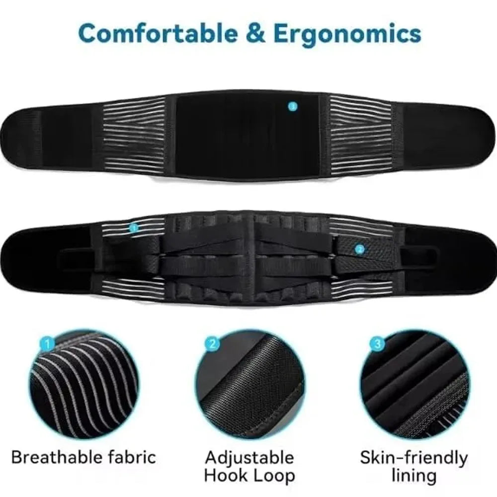 Adjustable Lumbar Support Back Brace for Men & Women