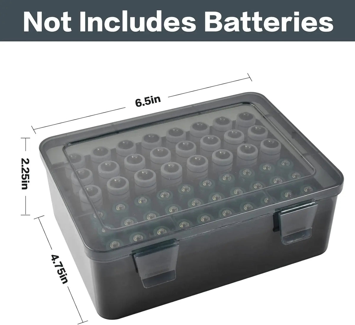 Battery Organizer Storage Case – Holds 54 AA & AAA Batteries