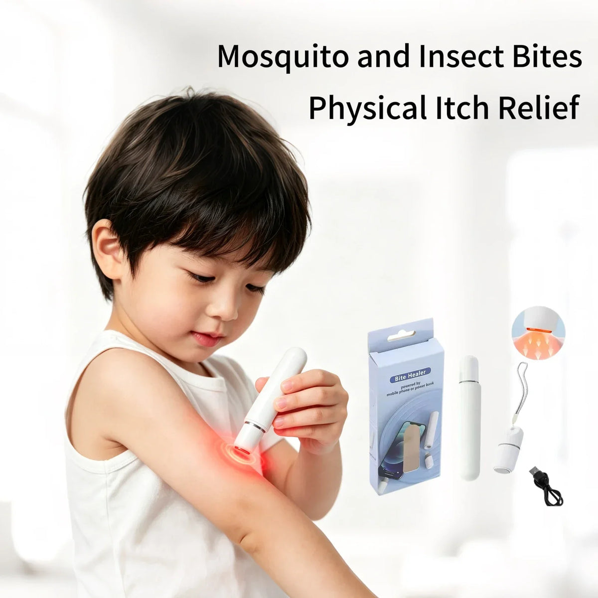 Portable Electronic Itch Relief Pen for Mosquito Bites