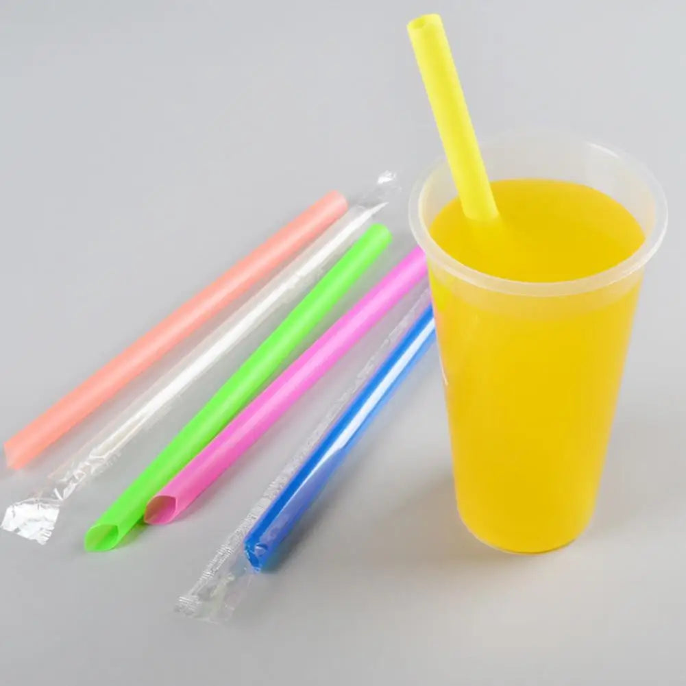 Colorful Wide Boba Straws 100pcs – Milk Tea & Party Straws