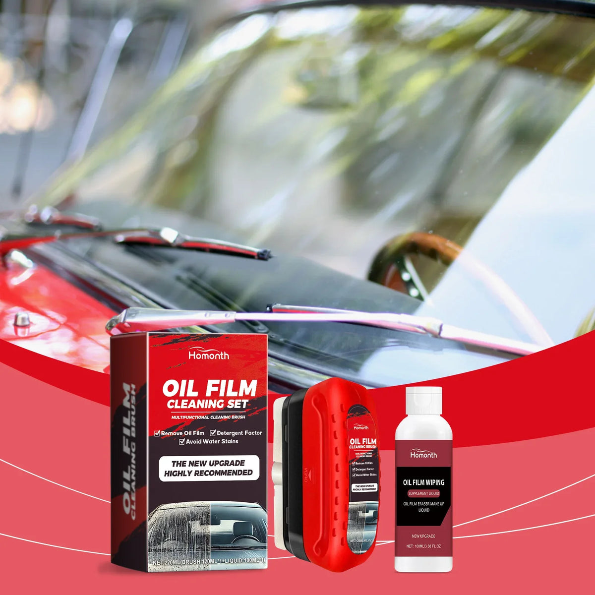 Homonth Car Windshield Oil Film Remover & Glass Coating Kit