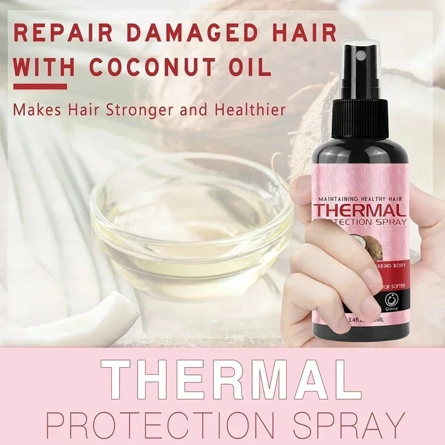 Heat Protectant Spray with Coconut Oil – UV & Thermal Shield