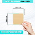 Borderless Foam Dressing Waterproof Absorbency Square Shaped Wound
