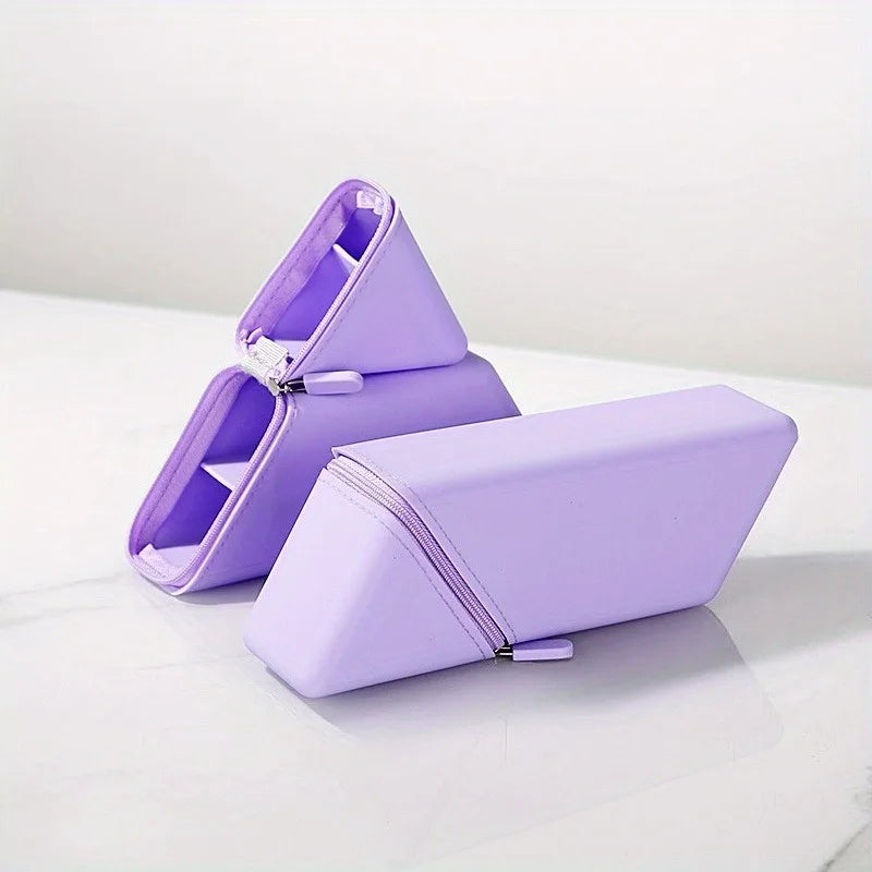 Foldable Silicone Pen Holder Expandable Pencil Cup Organizer Large