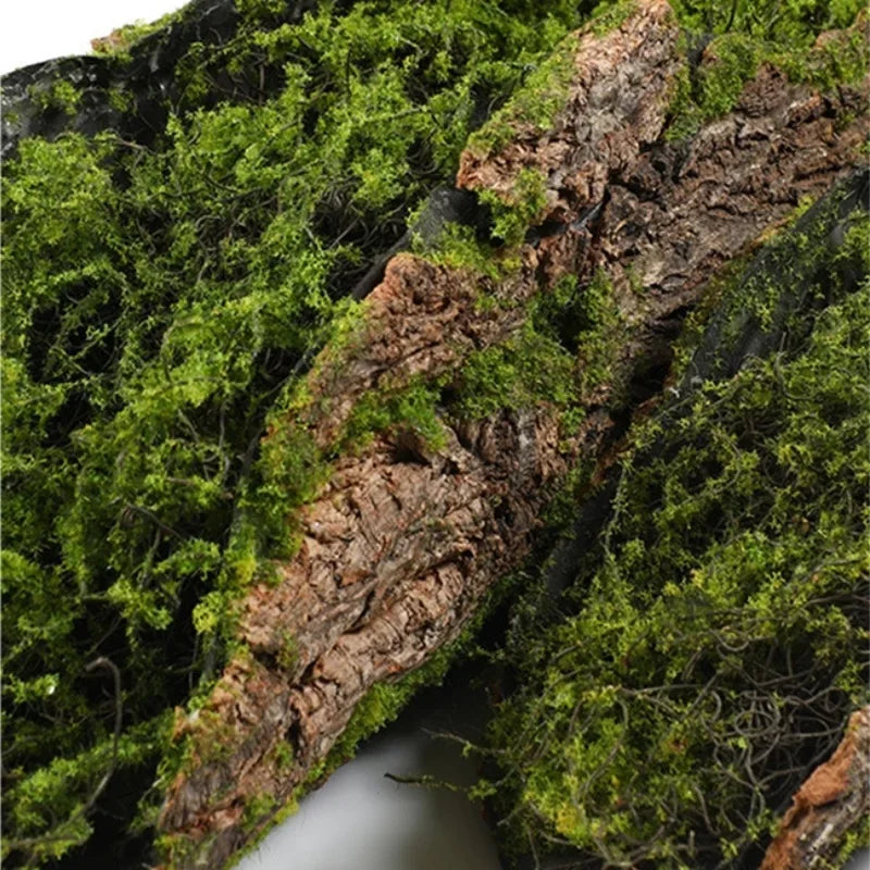 Imitation Bark Moss Planting Blocks | Faux Garden Green Decor