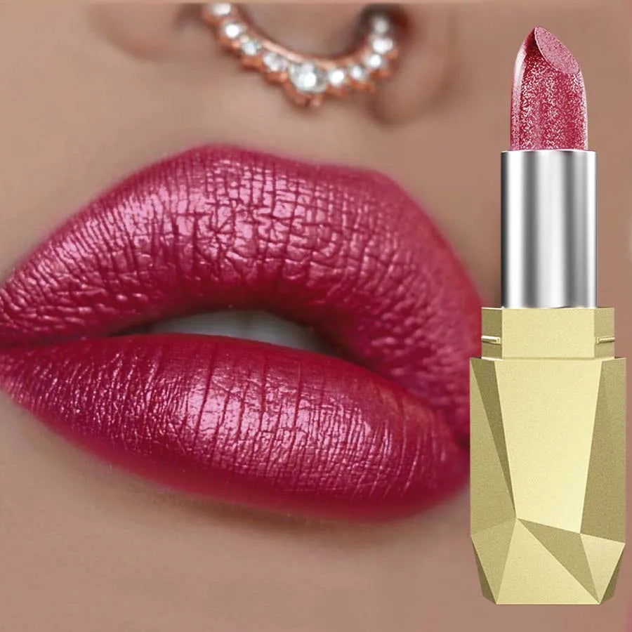 KAFURUX Diamond Shimmer Glitter Lip Oil – Waterproof & Long-Lasting