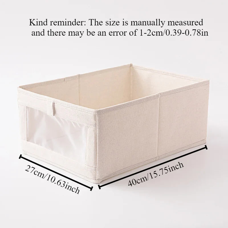 3-Pack Foldable Storage Boxes – Wardrobe & Clothes Organizer