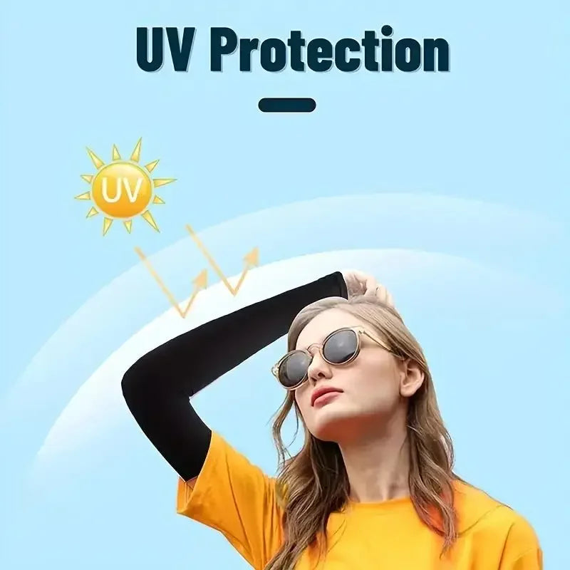 Ice Silk Cooling Arm Sleeves – UV Sun Protection | Outdoor Sports