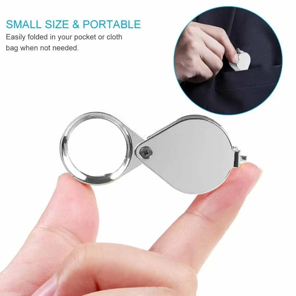 Mini Pocket Loupe 10x 20x 30x – Jewelry Magnifying Glass