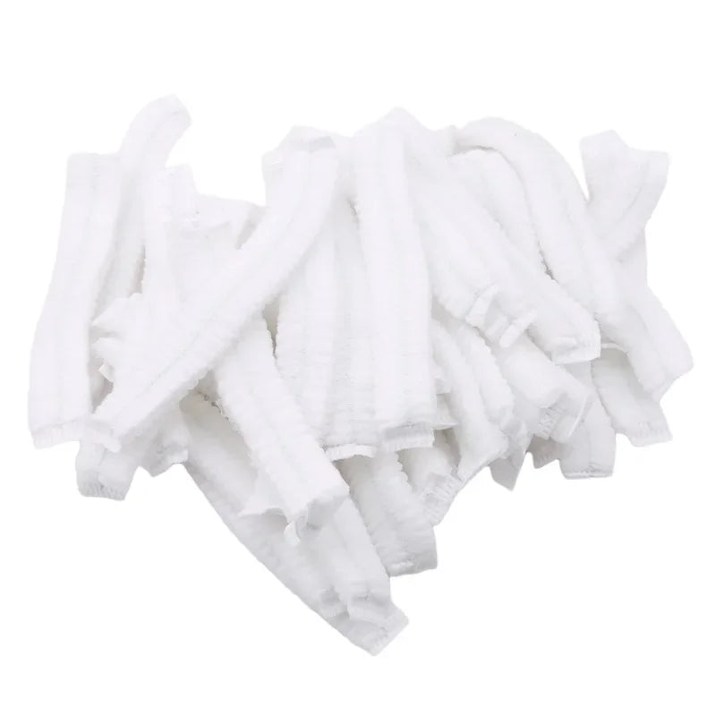 100-Pack Disposable Bouffant Caps – Breathable Dustproof Hair Covers
