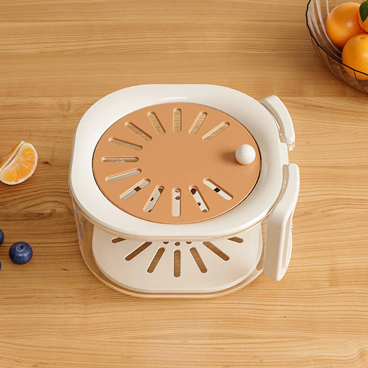 2-in-1 Fruit Washing Bowl & Strainer – Foldable Handle Colander