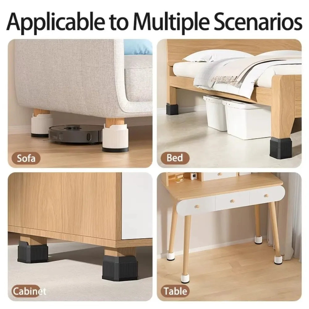 Heavy-duty Furniture Foot Pad Non-slip Adjustable Bed Lifts Risers