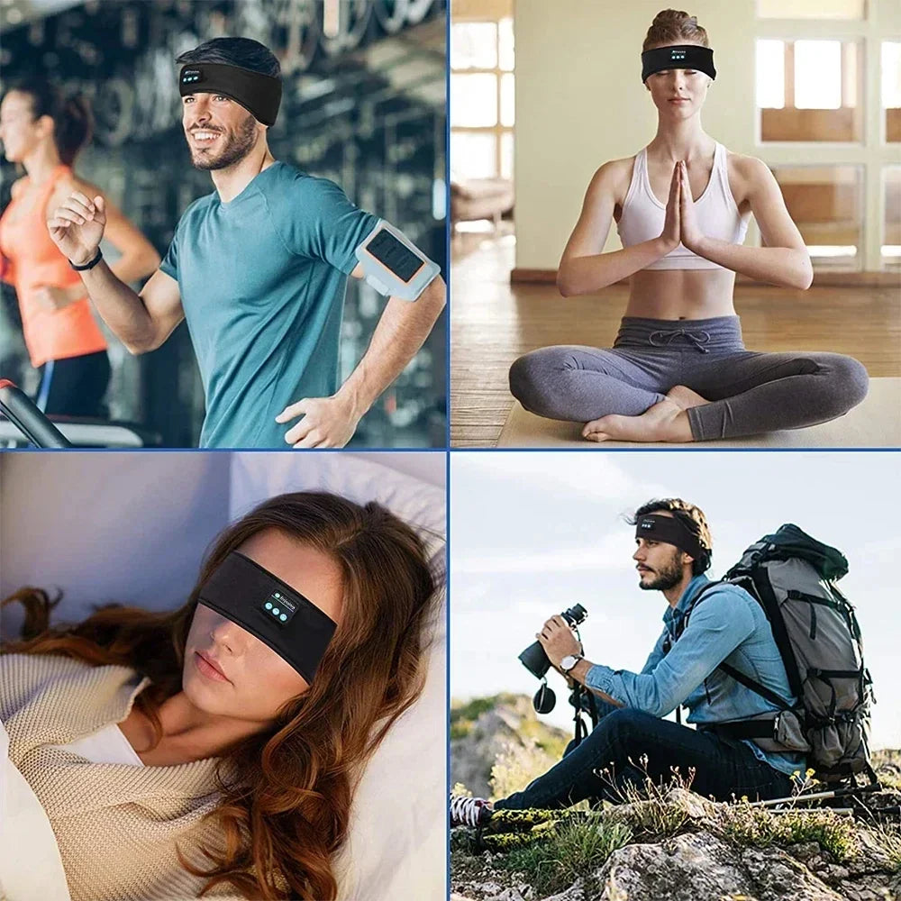 HUAWEISHI Bluetooth 5 4 Earphones Sports Sleeping Headband Elastic