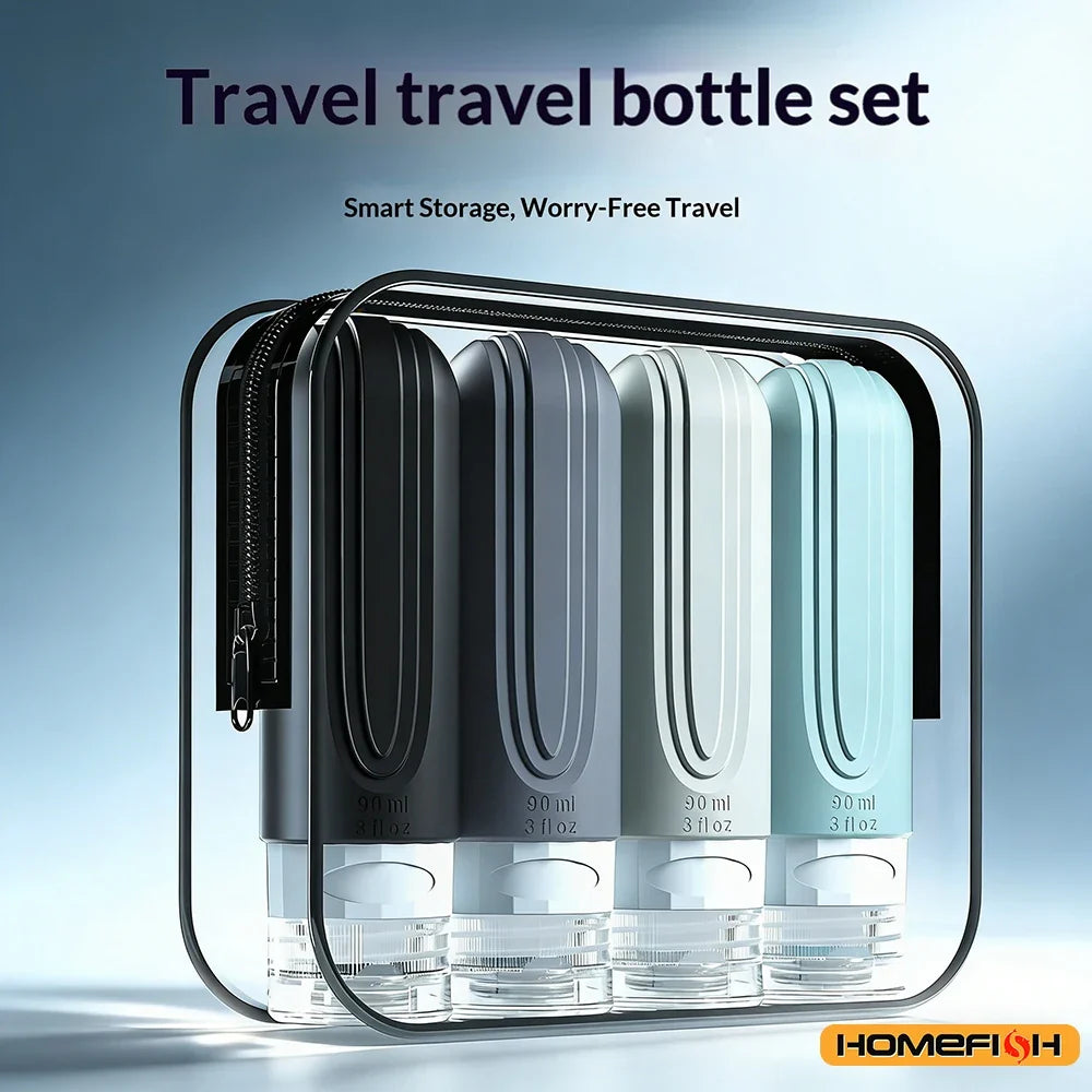 Silicone Travel Bottles Leakproof Refillable Empty Containers Shampoo