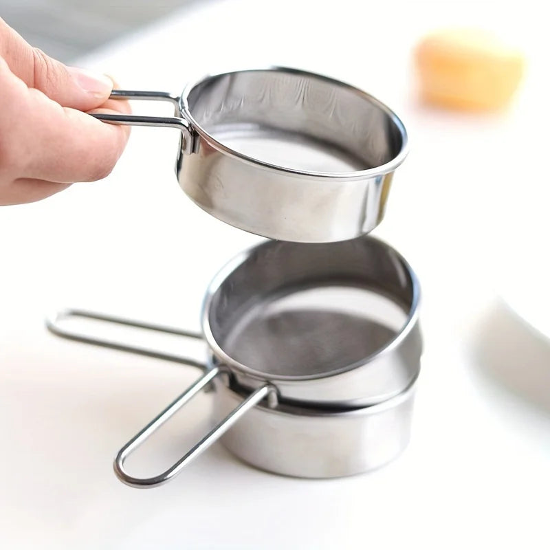 304 Stainless Steel Mini Flour Sifter | 40-Mesh Baking Sieve