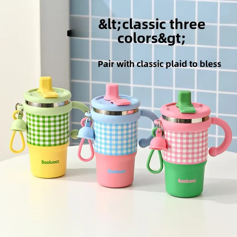600ml Insulated Stainless Steel Tumbler with Straw