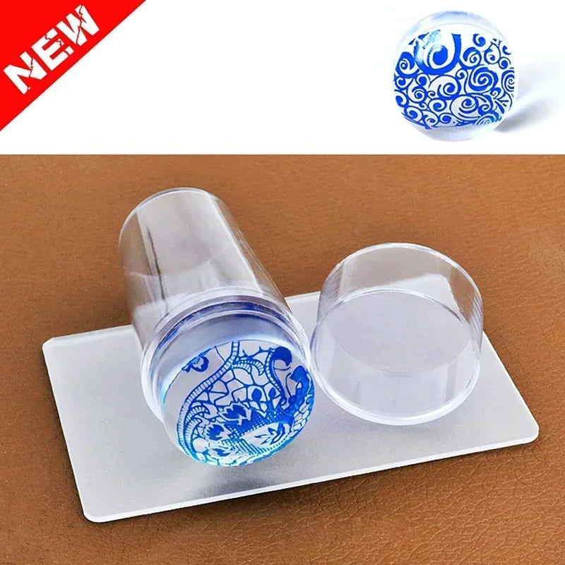 5-Piece DIY French Manicure Nail Stamping Kit | Silicone Stamp