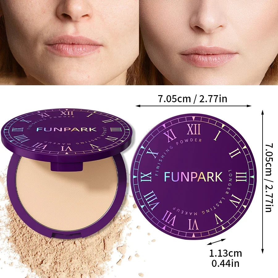 FUNPARK Matte Pressed Powder Foundation – 5 Shades Full Coverage