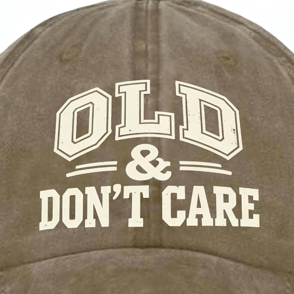 Vintage Distressed Baseball Cap | "Old Don't Care" Unisex Hat