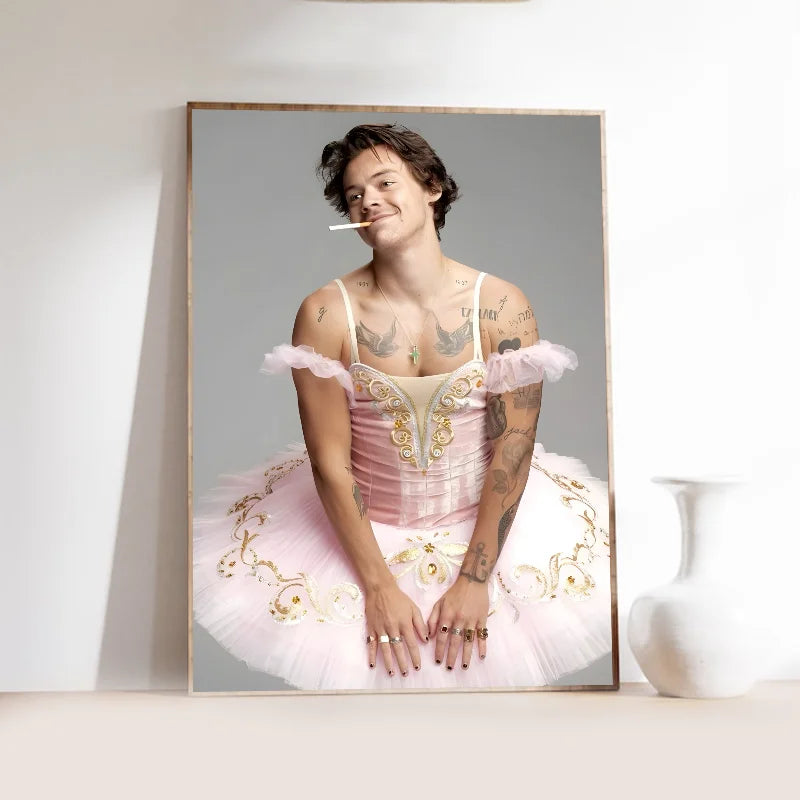 Harry Styles Wall Poster – Self-Adhesive Waterproof Art Sticker