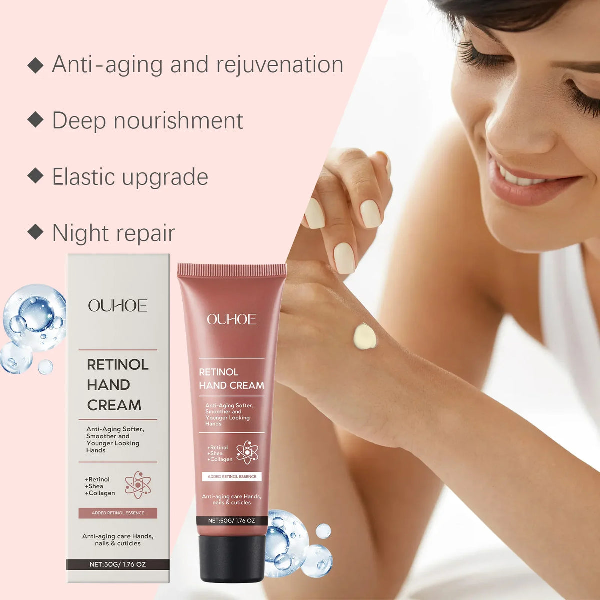 Retinol Hand Cream – Firming, Hydrating & Non-Greasy | 50g