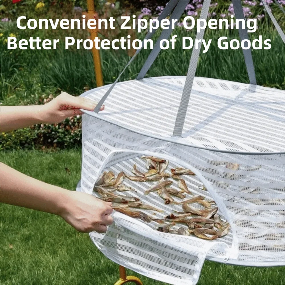 Foldable 1/2/3 Layer Hanging Drying Net | Herbs Fish Veggies
