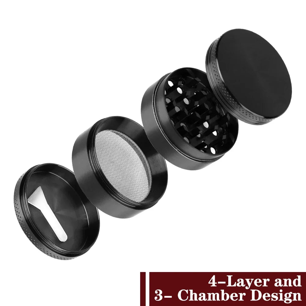 4-Layer Herb & Spice Grinder – Aluminum Alloy 40MM & 50MM Set