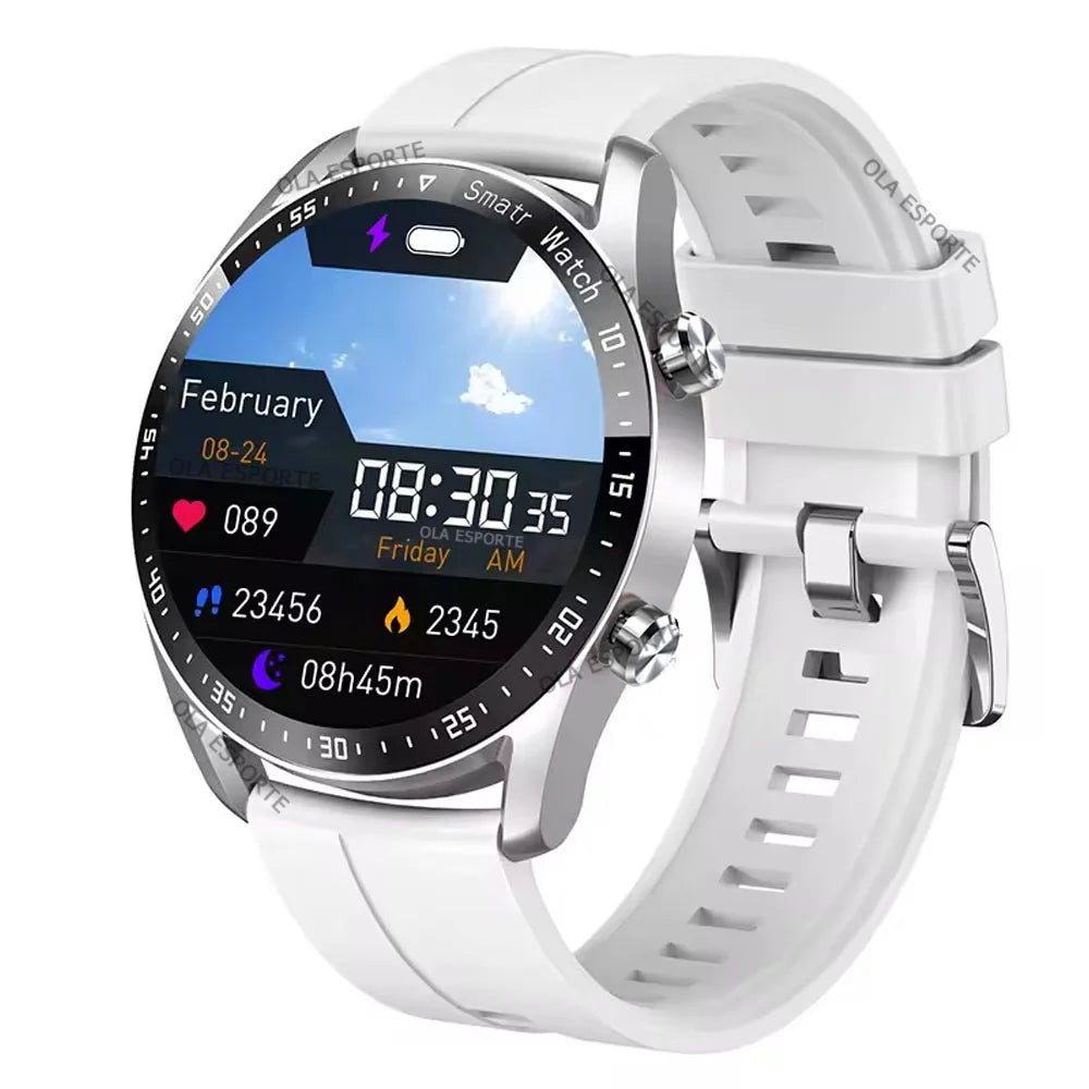 Ola Esporte Men's Bluetooth Smartwatch AMOLED ECG+PPG GPS