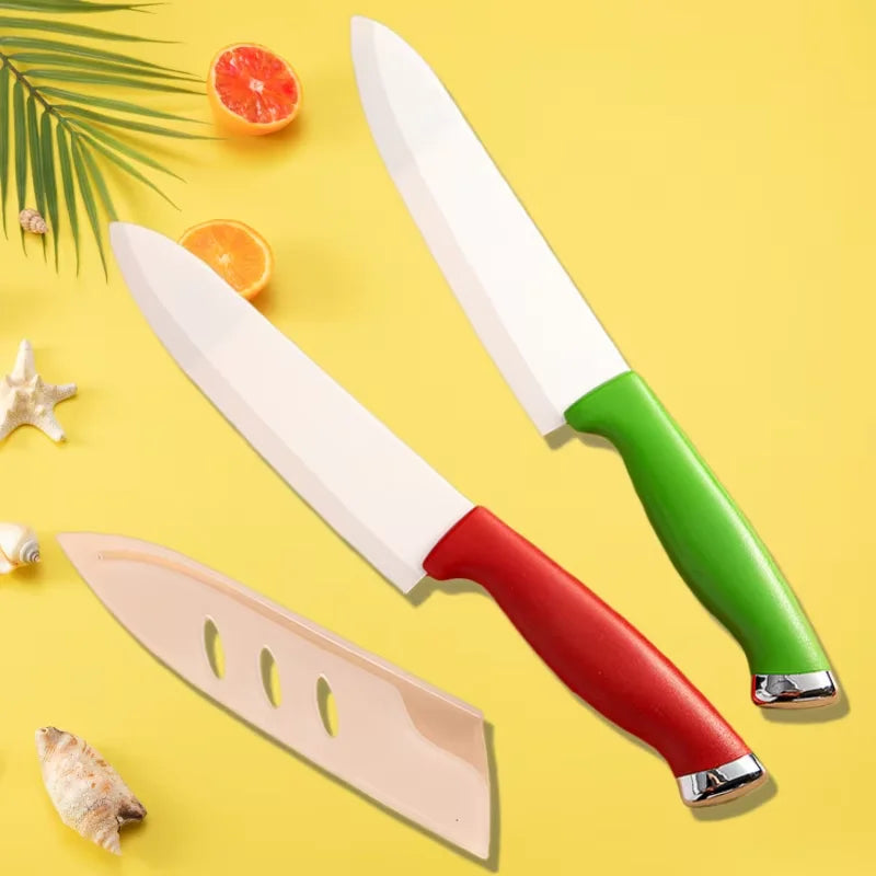 Ceramic Chef Knife Set with Sheaths | Sharp & Rust-Proof