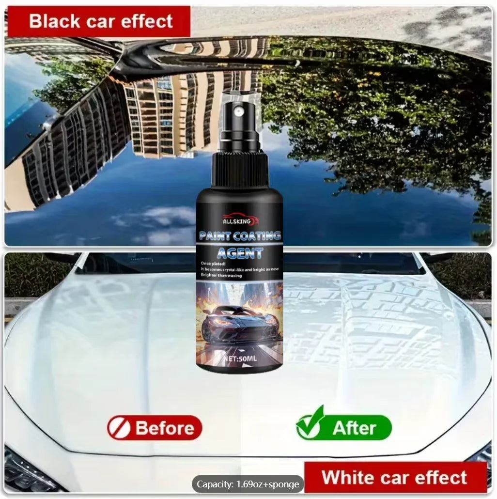 Ceramic Car Coating Spray 50ml – Hydrophobic UV Scratch Shield